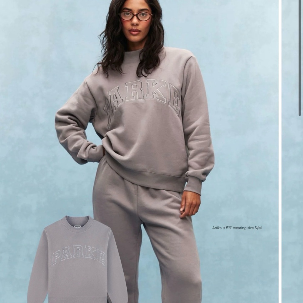 Parke Women's Classic Gray Crew Neck Sweater
